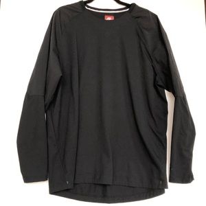 Nike Men's Pullover Long Sleeve Running Top, Black / Reflective on back size XXL